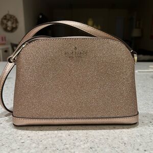 Kate Spade Glitter Crossbody Bag - Rose Gold